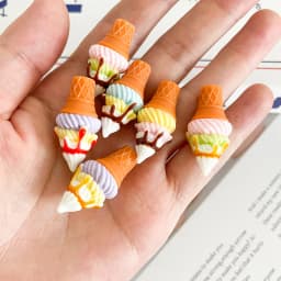 3Pcs/6Pcs Dollhouse Miniature Ice Cream Stand Ice Cream Cone Holder Model Decor Toy Doll House Accessories