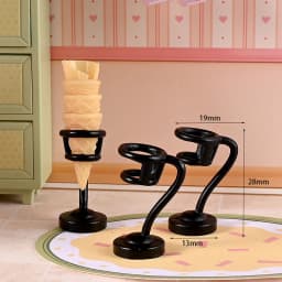 3Pcs/6Pcs Dollhouse Miniature Ice Cream Stand Ice Cream Cone Holder Model Decor Toy Doll House Accessories