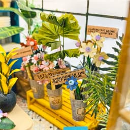 Wooden Miniature Dollhouse with LED Light Creative DIY Flower House Handmade 3D Puzzle Assembly Building Model Toys Doll Houses