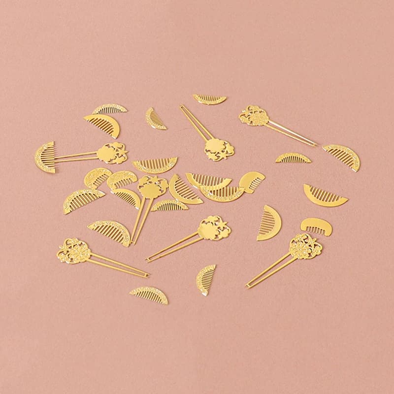 Dollhouse Simulation Chinese Style Mini Hair Comb Hairpin DIY Dolls Dress Up Decoration Accessories For Kid Pretend Play Toys