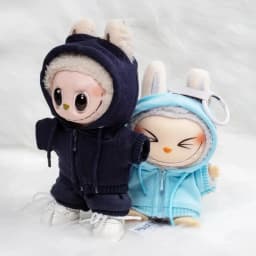 For Labubu Casual Sweatsuit Set Comfy Clothes for Labubu 15/17cm Dolls Featuring Ribbed Hem Details Fashion Doll Accessories