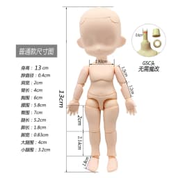 Obitsu 11CM Doll Toys DOD Body Suitable for GSC Head Ob11 1/12 BJD Body Spherical Joint Dolls Hand Set Body and Head Girls Toy