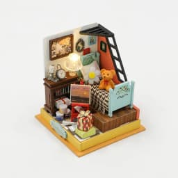 Wooden Mini Doll Houses DIY Handmade 3D Puzzle Assembly Building Kits With Furniture LED Coffee Store Dollhouse Toys For Gift