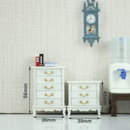 1Pc Dollhouse Furniture Ornaments Mini European Style Retro High And Low Cabinet Model Shooting Scene Props