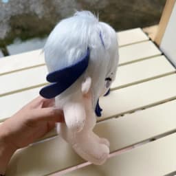 Adorable 20cm Neuvillette Fluffy Cotton Plush Doll with Skeleton Genshin Impact Anime Cosplay Character Stuffed Toy Xmas Gift