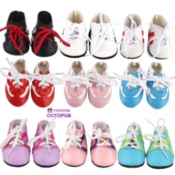 High-quality Leather Doll Shoes For 18 Inch American Doll 7cm Mini Doll Boots Sneakers For 43cm Baby New Born&DIY Girl Doll