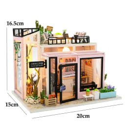 DIY Wooden 3D Bakery Room Doll Houses Miniature Assembly Model Building Bedroom Kit Dollhouse With Furniture Toys For Gifts