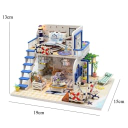 DIY Wooden 3D Bakery Room Doll Houses Miniature Assembly Model Building Bedroom Kit Dollhouse With Furniture Toys For Gifts
