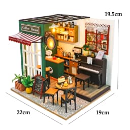 DIY Wooden 3D Bakery Room Doll Houses Miniature Assembly Model Building Bedroom Kit Dollhouse With Furniture Toys For Gifts