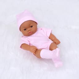 20cm 7.87inch Mini Reborn Dolls Vinyl Brown Skin Soft Full Body Doll Lifelike Soft Reborn Doll Cute Doll For Girls Dolls Toys