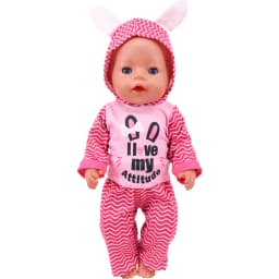 Doll Clothes 2Pcs/Set Clothes+Hat Daily Cute Outfit Pajamas For 43CM Baby Doll&18Inch American Doll Accessories,Girl DIY Toys