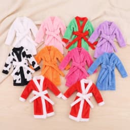 30cm Doll Clothes Christmas Plush Lace-up Pajamas Fit 11.8'Christmas Elf Doll Snowman Gingerbread Man Clothes Doll Accessories