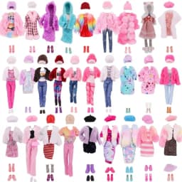27-30cm Doll Clothing Accessories Set Sweet and Exquisite Plush Coat, Vest, Shorts, Long Skirt Set, Children's Gift