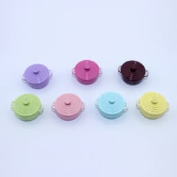 Miniature Colorful Soup Pot 1:12 Dollhouse Mini Stockpot Hot Pot Kitchen Ware Simulation Metal Cookware Model Doll Accessories