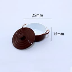 Miniature Colorful Soup Pot 1:12 Dollhouse Mini Stockpot Hot Pot Kitchen Ware Simulation Metal Cookware Model Doll Accessories