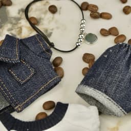 Trendy Fashion Denim Suit Mini Plush Doll'S Clothes Outfit Accessories For Korea Kpop Exo Labubu V1 V2 Idol Dolls Clothing Gift