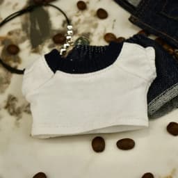 Trendy Fashion Denim Suit Mini Plush Doll'S Clothes Outfit Accessories For Korea Kpop Exo Labubu V1 V2 Idol Dolls Clothing Gift