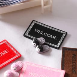 1:12 doll house floor decoration welcome carpet mini slippers miniature