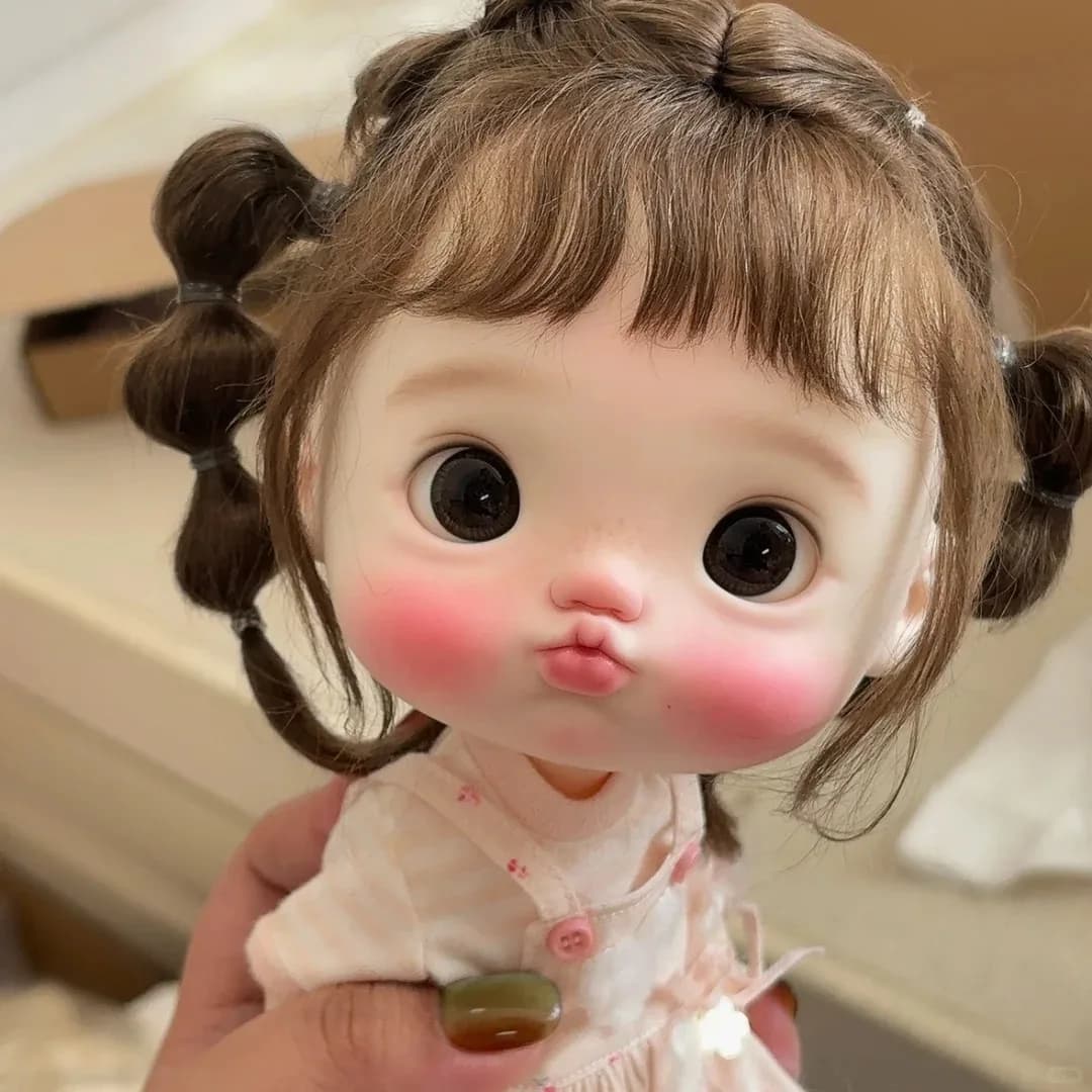 New BJD doll 1/6-zhuzhubao large head series doll resin material DIY makeup doll model toy Multiple from stock