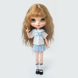 Blyth Clothes Cute Fashion Navy Uniform School Uniform Shirt Pleated Skirt for Ymy Licca Azones Ob22 24 27 Ker Doll Accessories