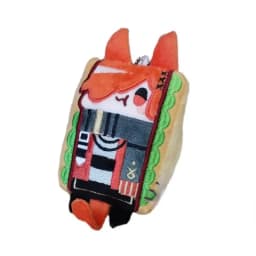 10cm Anime Game FF14 Graha Tia Kawaii Sandwich Cosplay Soft Cotton Doll Mini Keychain Bag Pendant Plushies Toy Figures Fans Gift