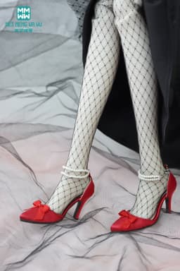 Toys BJD Doll Shoes Fit 58-60cm BJD DD SD Ball Joint Doll Fashion Pearl Chain Pointed Scalp Shoes