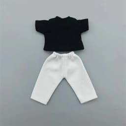 Jeans Clothes Trousers T-shirt For 1/11 OB11 Dolls For 1/12 Bjd/GSC Doll Clothes Denim Pants Obitsu 11 Doll Clothes Accessories