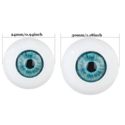 24mm 30mm Blue Brown Green Doll Acrylic Eyes Doll Eyeball For BJD Doll Making Crafts DIY Eyes Accessories Doll Animals Parts