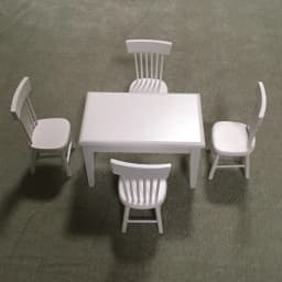 1:12 BJD Dollhouse Mini Kitchen White Furniture Doll House Accessories Kitchen Decoration Table and Chair Refrigerator Cupboard