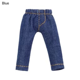 Fashion Denim Long Pants Doll Tights Pants Leggings For 1/11 1/12 Mini Doll Casual Wears Pants Clothes