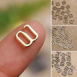 20/40pcs Mini Ultra-small 6mm 9 Metal Type Bar Doll Tri-glide Belt Buckles Clips Buttoon Adjustment Buckles DIY Doll