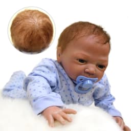 Bebe Reborn 20 Inch Reborn Doll Kуклы Pеборн Handmade Soft Vinyl Bebe Doll Blue Dot Dress Lifelike Muñecas