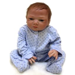 Bebe Reborn 20 Inch Reborn Doll Kуклы Pеборн Handmade Soft Vinyl Bebe Doll Blue Dot Dress Lifelike Muñecas