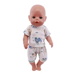2 Pcs/Set Cute Pajamas Doll Accessories Clothes Dress For 18 Inch Girl Doll & 43 cm New Baby Doll,Our Generation,gifts