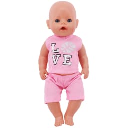 2 Pcs/Set Cute Pajamas Doll Accessories Clothes Dress For 18 Inch Girl Doll & 43 cm New Baby Doll,Our Generation,gifts