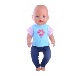 2 Pcs/Set Cute Pajamas Doll Accessories Clothes Dress For 18 Inch Girl Doll & 43 cm New Baby Doll,Our Generation,gifts