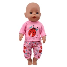 2 Pcs/Set Cute Pajamas Doll Accessories Clothes Dress For 18 Inch Girl Doll & 43 cm New Baby Doll,Our Generation,gifts