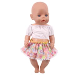 2 Pcs/Set Cute Pajamas Doll Accessories Clothes Dress For 18 Inch Girl Doll & 43 cm New Baby Doll,Our Generation,gifts
