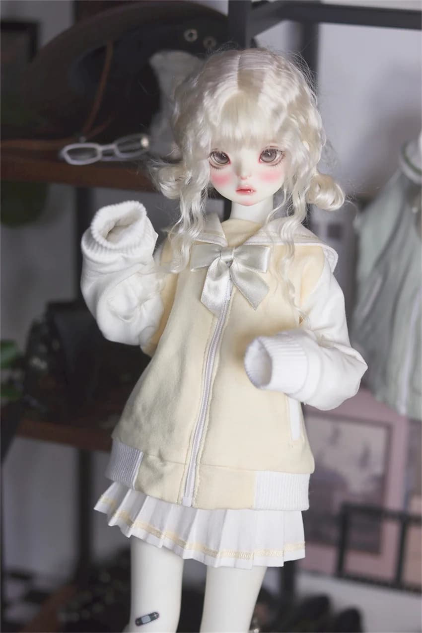 BJD/SD Doll Clothes 1/3 1/4 1/6 Girls Collar Sailor Sets Black Yellow Coats Dress Skirt Multi-color Doll Accessories (No Dolls)