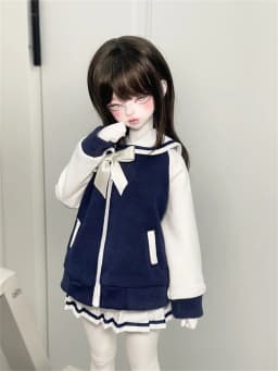 BJD/SD Doll Clothes 1/3 1/4 1/6 Girls Collar Sailor Sets Black Yellow Coats Dress Skirt Multi-color Doll Accessories (No Dolls)