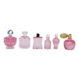 6Pcs/Set 1:12 Scale Perfume Model Doll House Pink/blue Perfume Model Perfume Miniature Furniture Model Mini Plastic