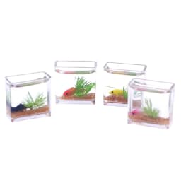 1Pcs 1:12 Dollhouse Miniature Fish Tank Simulation Aquarium Home Decor Toy Doll House Accessories