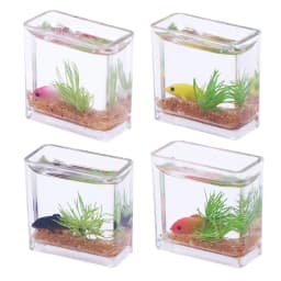 1Pcs 1:12 Dollhouse Miniature Fish Tank Simulation Aquarium Home Decor Toy Doll House Accessories