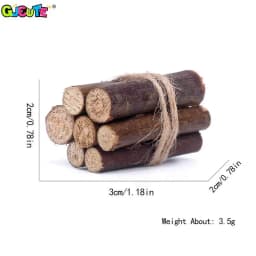 1Pc or 3 Bundles/Set Dollhouse Miniature Bonfire Firewood Model Living Scene Decor Kids Pretend Play Toy Doll House Accessories