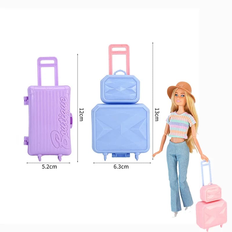 Doll Accessories Storage Box Hight 12-13cm Toy Outdoor Travel Pull Box 1Pcs