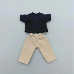 Fashion T-shirt Trousers For 1/11 OB11 Dolls For 1/12 Bjd/GSC Doll Clothes Denim Pants DIY Obitsu 11 Doll Clothes Accessories To