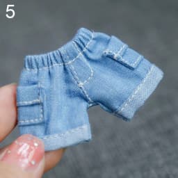 Fashion T-shirt Trousers For 1/11 OB11 Dolls For 1/12 Bjd/GSC Doll Clothes Denim Pants DIY Obitsu 11 Doll Clothes Accessories To
