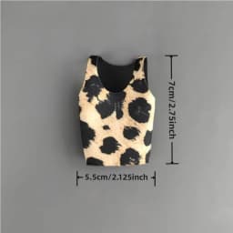 1/6 Miniature Doll Soldier Leopard Print Vest Trendy High Elastic Clothing For 30cm Doll Round Neck T-shirt Hiking Casual Tank