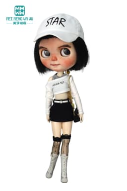 30cm Blyth Azone OB22 OB24 Doll Clothes Fashion T-shirts, Camisoles, Miniskirts Toys Gift