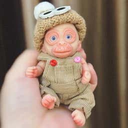 6 Inch Full Solid Silicone Monkey Reborn Doll Handmade Reborn Baby With Clothes Reborn Doll Kits Boneca De Silicon